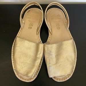 AVARCA Menorquina Gold Pons Sandals - Made in Spain (Size 38/8)